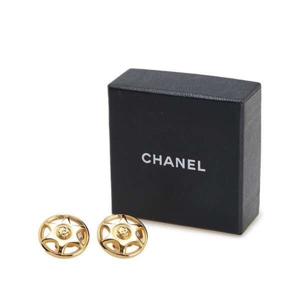 CHANEL Vintage Logo Earrings - Picture 4 of 4
